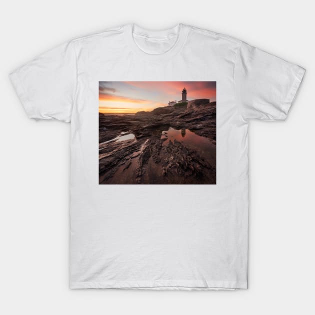 Beavertail Lighthouse T-Shirt by jswolfphoto